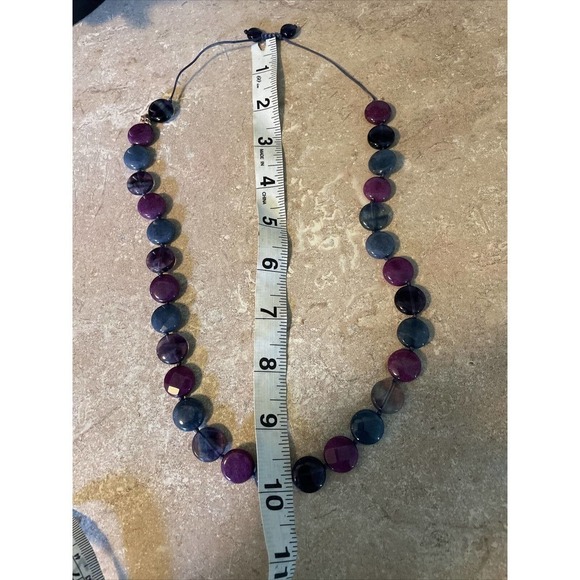 Lola Rose semi precious stones necklace purple, blue tones, nice!! - Picture 4 of 6